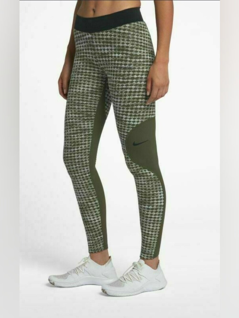 Nike Pro‎ Hyperwarm Tights Leggings Olive Jogging Gym Training Womens S